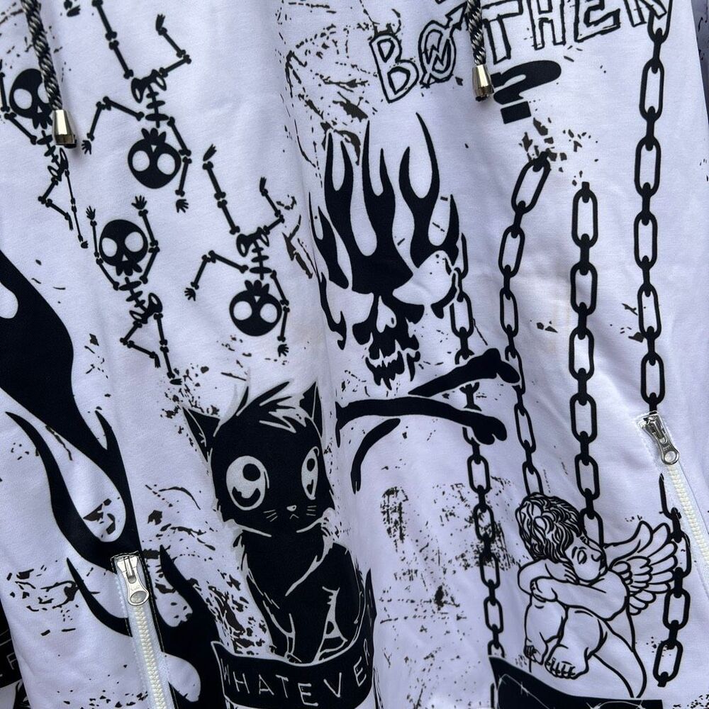 Whatever 21 Night Terror Pullover Sweatshirt Hoodie Streetwear skate 2X XXL $110 - Picture 4 of 8